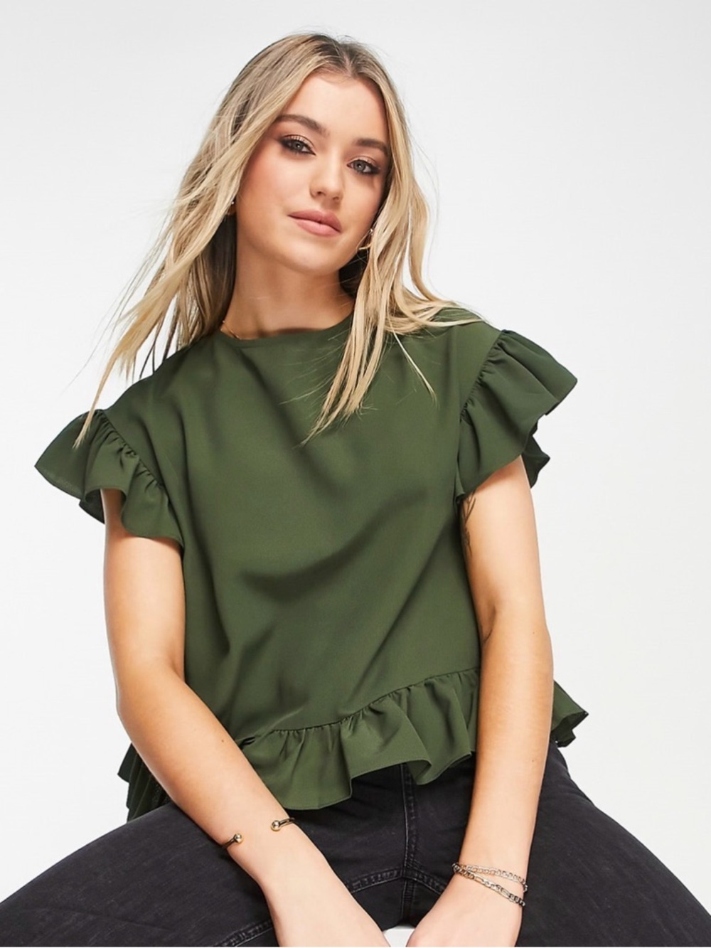 Ruffle Sleeve Top